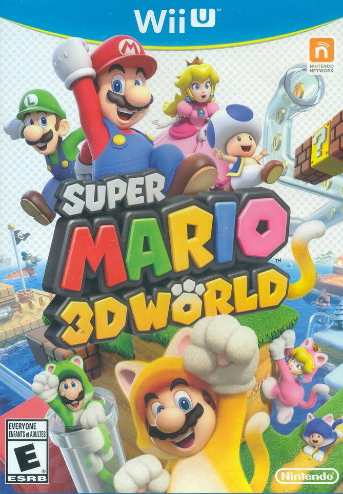 wii u with super mario 3d world