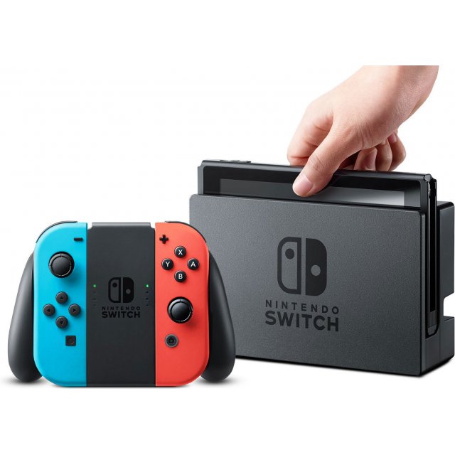 nintendo switch neon red and blue