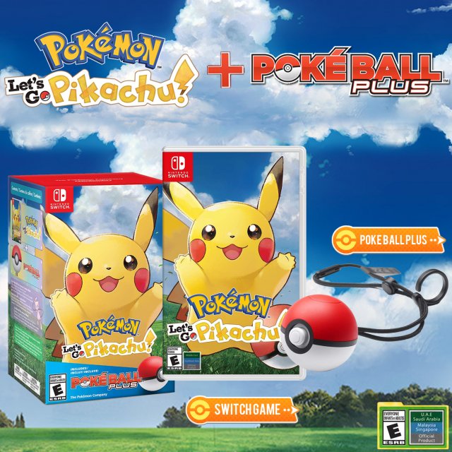let's go pikachu and pokeball