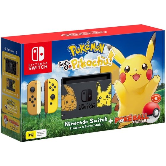 Nintendo Switch Pikachu Eevee Edition With Pokemon Let S Go Pikachu Poke Ball Plus Limited Edition